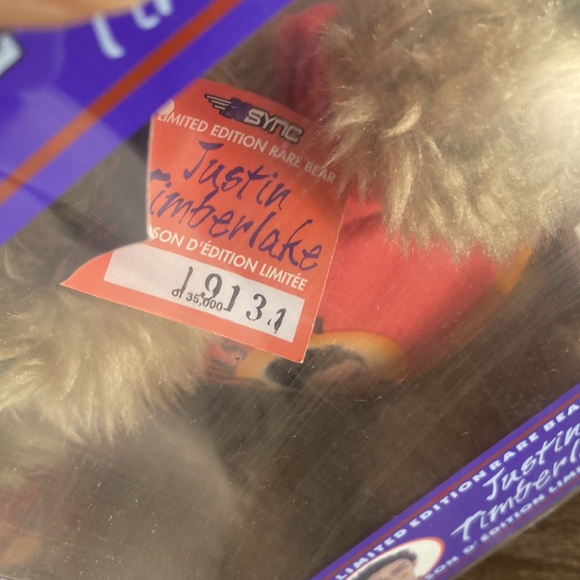 Set of 2 NSYNC Collectible 2000 Limited Edition RARE Bear Justin Timberlake - Picture 5 of 8